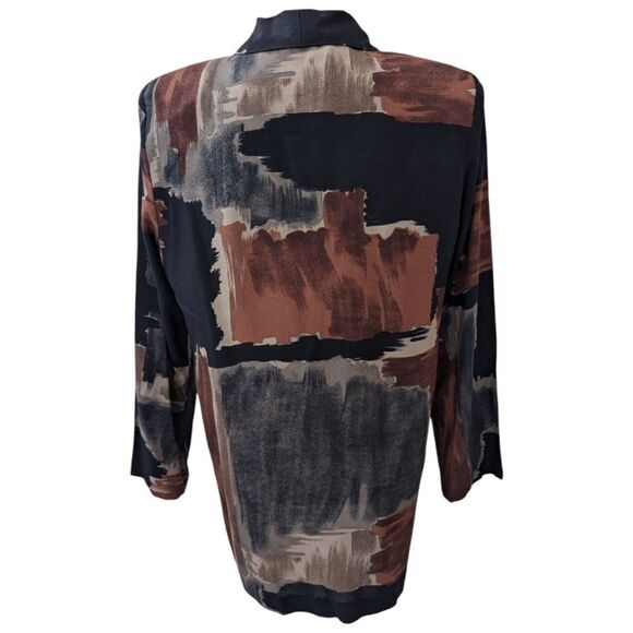 VTG 90s USA Kensington Square Women's S Abstract Blazer Single Button NWT - Picture 2 of 6